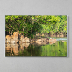 Imagem do Quadro Decorativo Reflexões do Rio Cristalino, Ilha do Papagaio, Amazônia