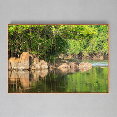 Quadro Decorativo Reflexões do Rio Cristalino, Ilha do Papagaio, Amazônia - Ellquadros 