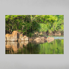 Quadro Decorativo Reflexões do Rio Cristalino, Ilha do Papagaio, Amazônia