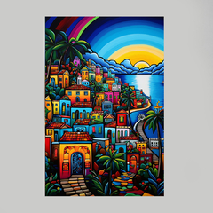 Quadro Decorativo Rio de Janeiro Solar Romero Britto