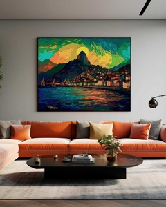 Quadro Rio de Janeiro Gávea estilo Van Gogh