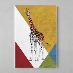 Quadro Decorativo Girafa Color - comprar online