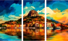 QUADRO TRÍPTICO RIO DE JANEIRO MAR DE ALEGRIA