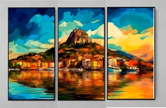 QUADRO TRÍPTICO RIO DE JANEIRO MAR DE ALEGRIA - Ellquadros 