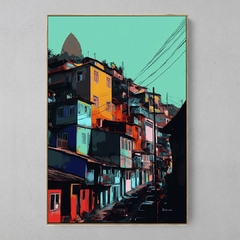 Quadro Favela RJ estilo Andy Warhol - Ellquadros 