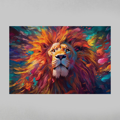 Quadro Decorativo Lion Abstract