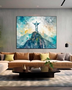 Quadro Cristo Redentor RJ estilo Picasso