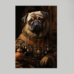 Quadro Decorativo Pug Portrait - loja online