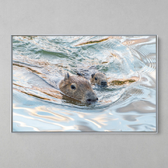 Imagem do Quadro Decorativo Mamãe Capivara