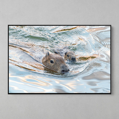 Quadro Decorativo Mamãe Capivara