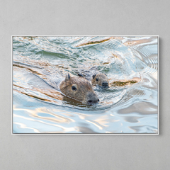 Quadro Decorativo Mamãe Capivara - comprar online