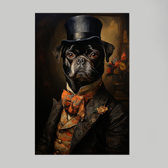 Quadro Decorativo Pug Retrato - loja online