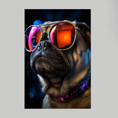 Quadro Decorativo Pug Sunglass - comprar online