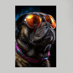 Quadro Decorativo Pug Sunglass