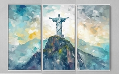 QUADRO TRÍPTICO RIO DE JANEIRO CRISTO REDENTOR - comprar online