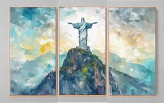 QUADRO TRÍPTICO RIO DE JANEIRO CRISTO REDENTOR - Ellquadros 