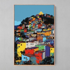 Quadro Decorativo Morro Colorido RJ - estilo Andy Warhol - loja online