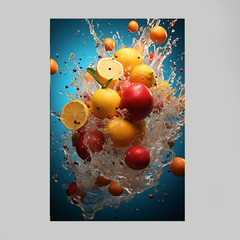 Imagem do Quadro Decorativo Explosão de Frutas