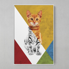 Quadro Decorativo Gata Color - comprar online