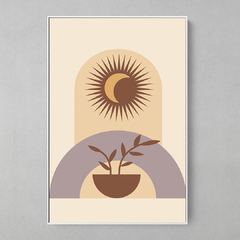 Quadro Minimalista Boho Plantas Sol na internet