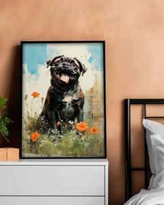 Quadro Decorativo Happy Pug