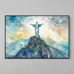 Quadro Cristo Redentor RJ estilo Picasso