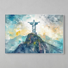 Quadro Cristo Redentor RJ estilo Picasso - Ellquadros 