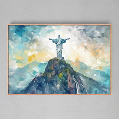 Quadro Cristo Redentor RJ estilo Picasso - loja online