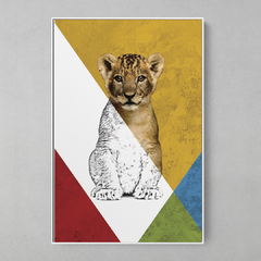 Quadro Decorativo Onça Color - comprar online