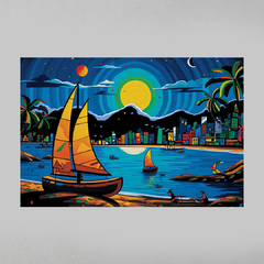 Quadro Desenho estilo Romero Britto - comprar online