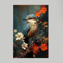 Imagem do Quadro Decorativo Birds Collage Flowers