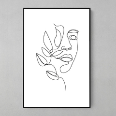 Quadro Floral Face Lines