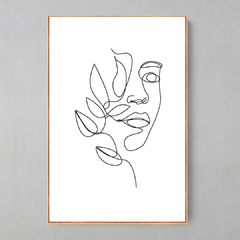 Quadro Floral Face Lines - Ellquadros 