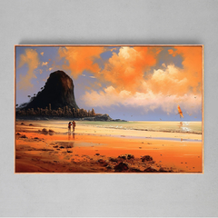 Quadro Praia RJ estilo Salvador Dalí - comprar online