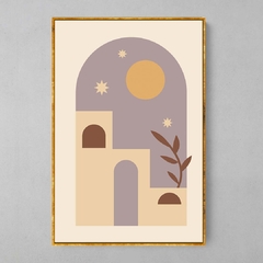 Quadro Minimalista Boho Planta Estrelas - loja online