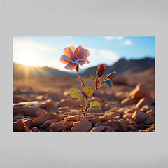 Imagem do Quadro Decorativo Flor no Deserto