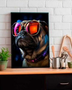 Quadro Decorativo Pug Sunglass