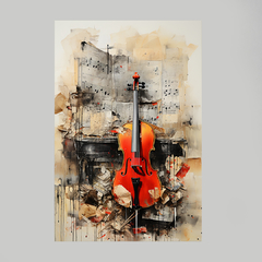 Imagem do Quadro Decorativo Cello Abstract Art