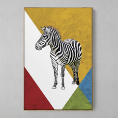 Quadro Decorativo Zebra Color na internet