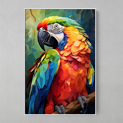 Quadro Decorativo Arara Multicolor - Ellquadros 