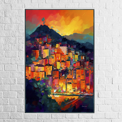 Quadrinho Decorativo Rio de Janeiro Abstrato - comprar online