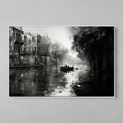 Quadro Decorativo City Boat Black White - comprar online