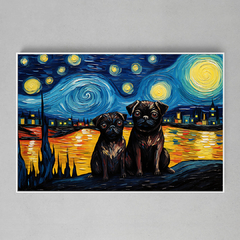 Quadro Decorativo Entre Pugs e Estrelas - comprar online