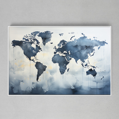 Quadro Decorativo Faded World Map - comprar online