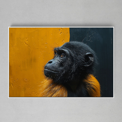 Quadro Decorativo Monkey Black Yellow na internet