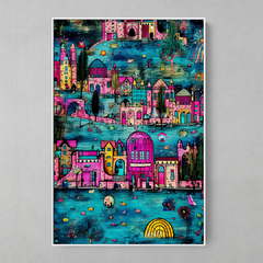 Quadro Decorativo Pink City - comprar online