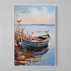 Quadro Decorativo Canoa Estilo Pintura - comprar online