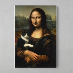 Quadro Decorativo Monalisa Gata - comprar online