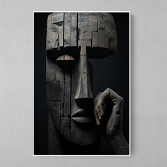 Quadro Decorativo Escultura de Pedra Pensamentos - comprar online