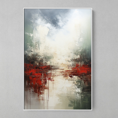 Quadro Decorativo Abstrato Explosão Vermelha - comprar online